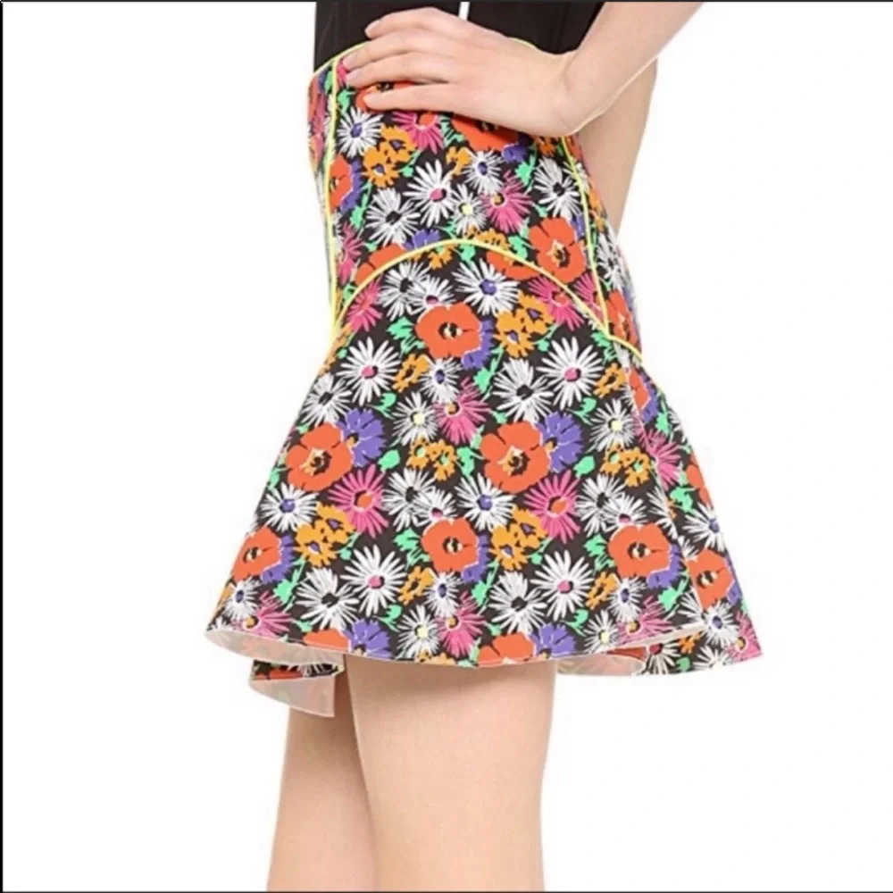 Veronica Beard skater scuba floral skirt sz 2 - Picture 1 of 13